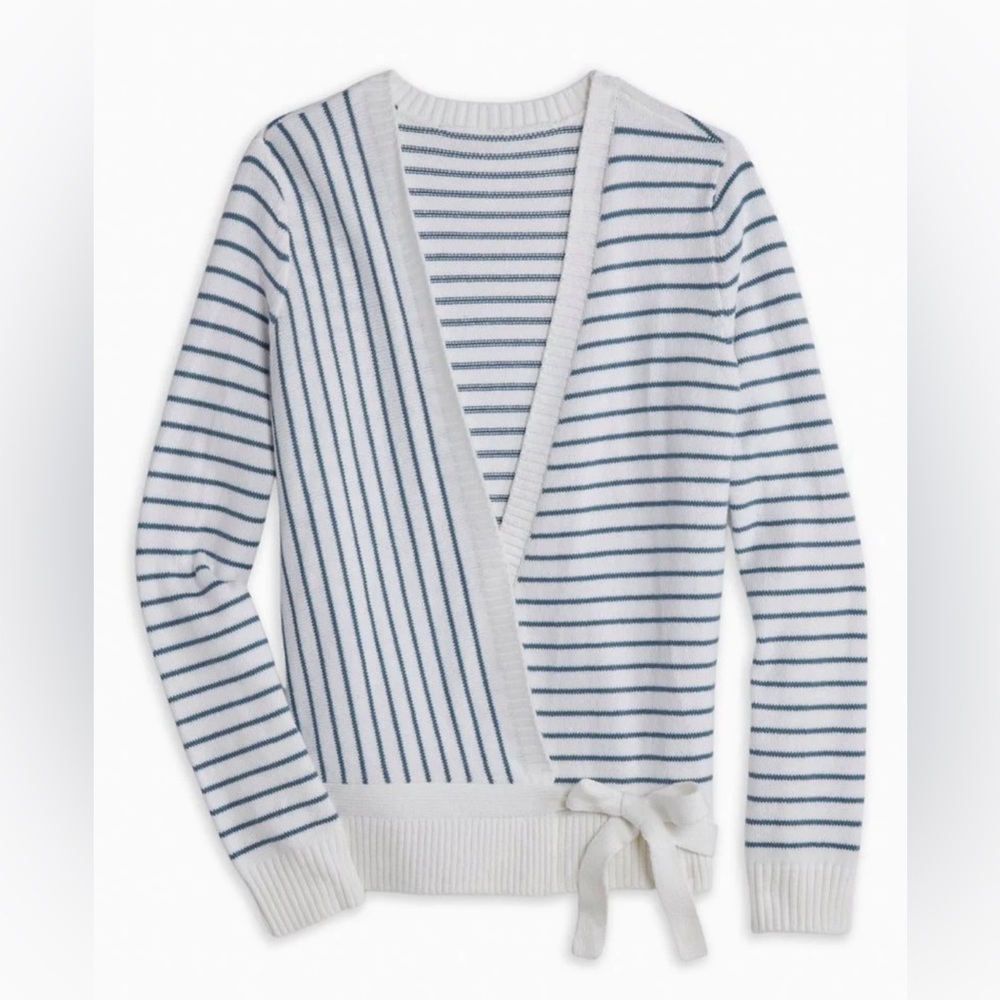 Southern Tide Women’s Kennedy Striped Wrap Sweater - L